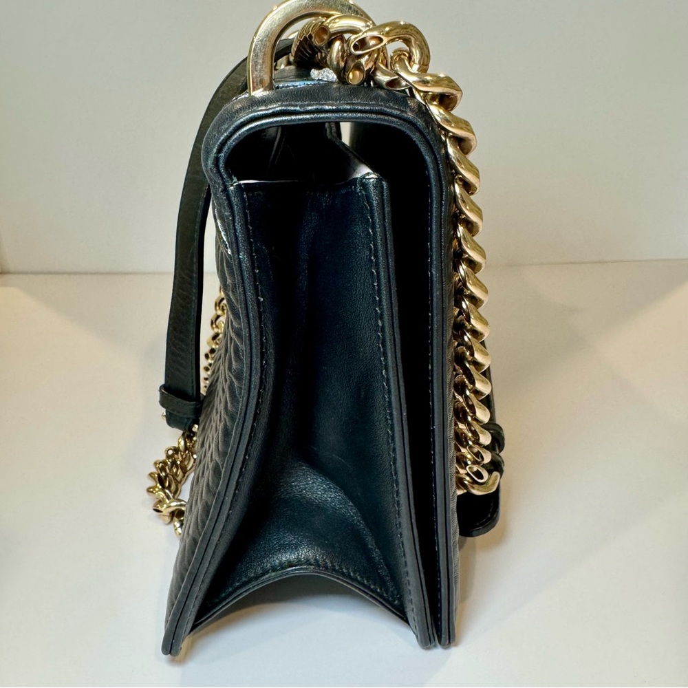Christian Dior Diorama Medium Flap Bag W Black Embroidered Leather & Chain Strap - Picture 4 of 16